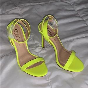 Fashion Nova Yellow Neon Heels.